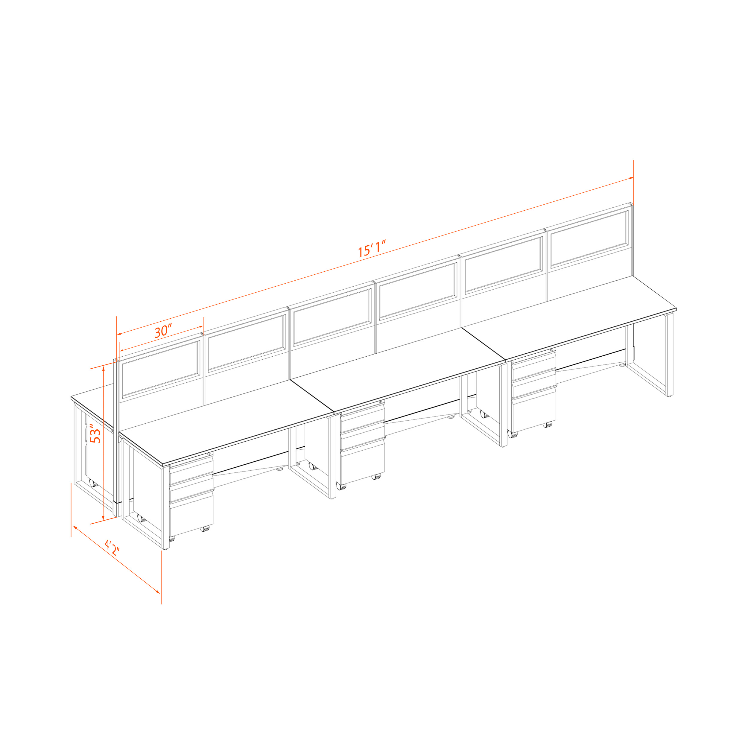 Office benching systems 52 53g np