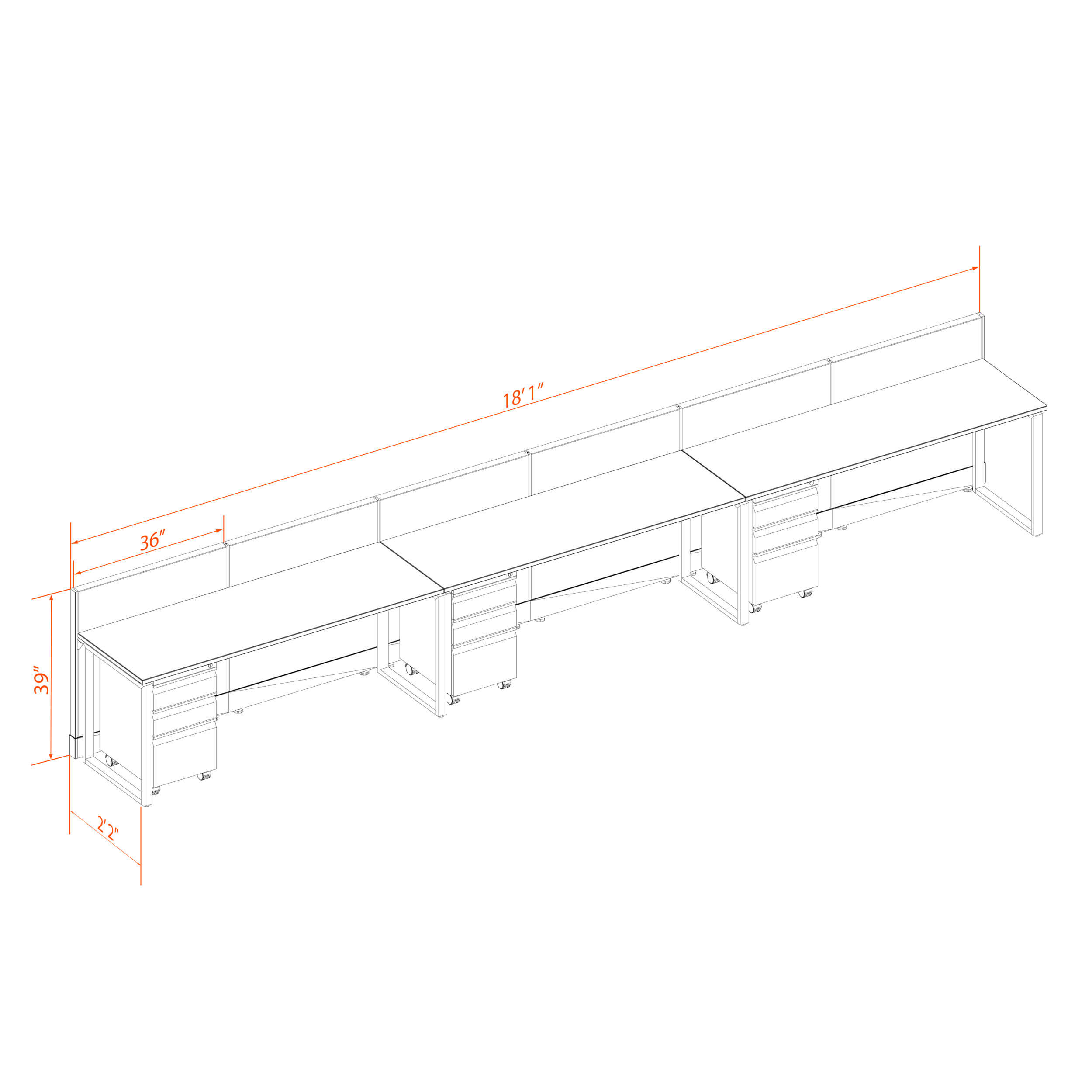 Office benching systems 62 3 39