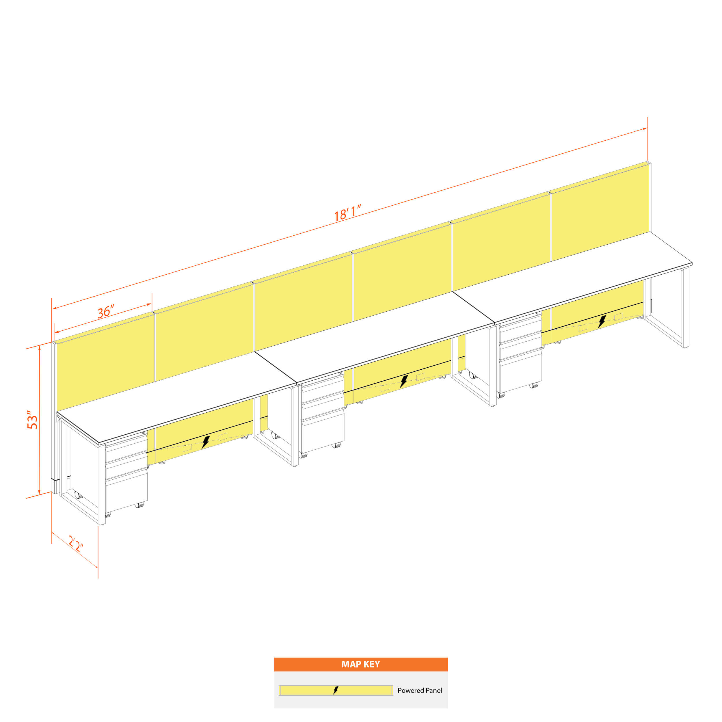 Office benching systems 62 3 53p
