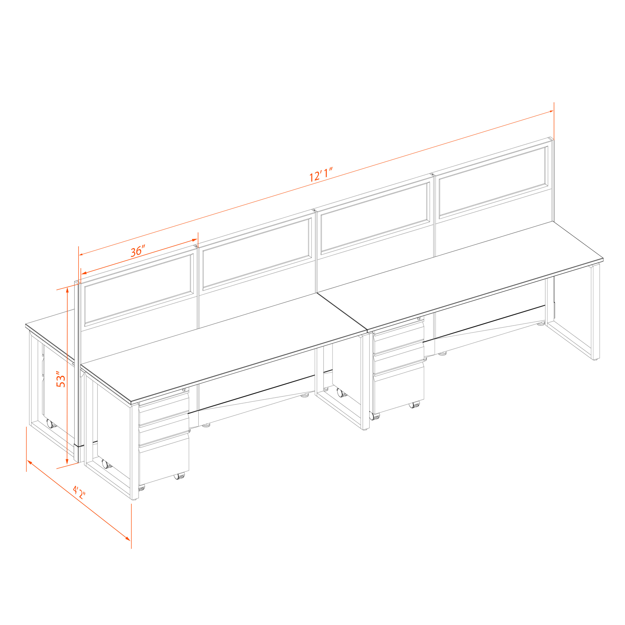 Office benching systems 62 4 53g