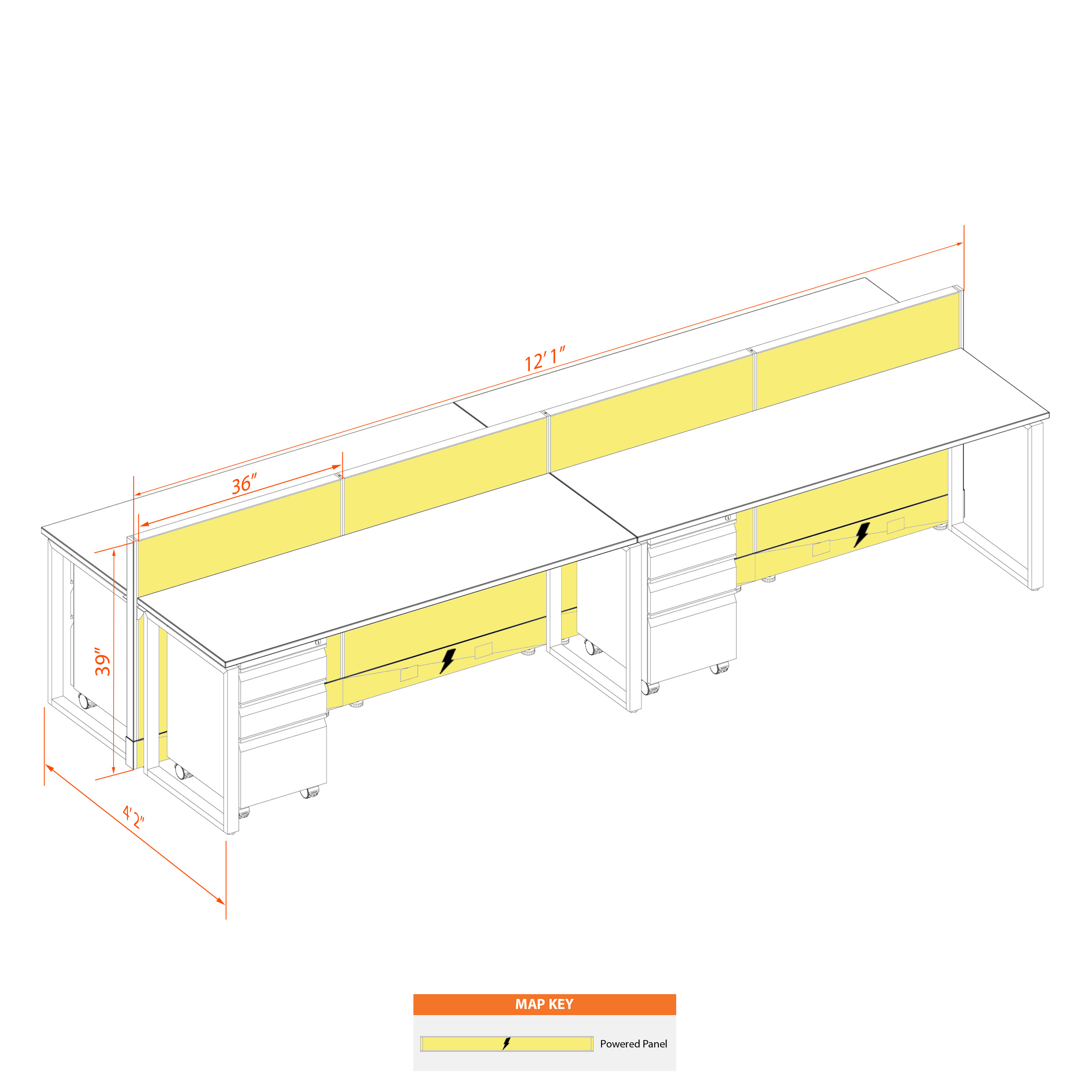 Office benching systems 62 4 53p 1