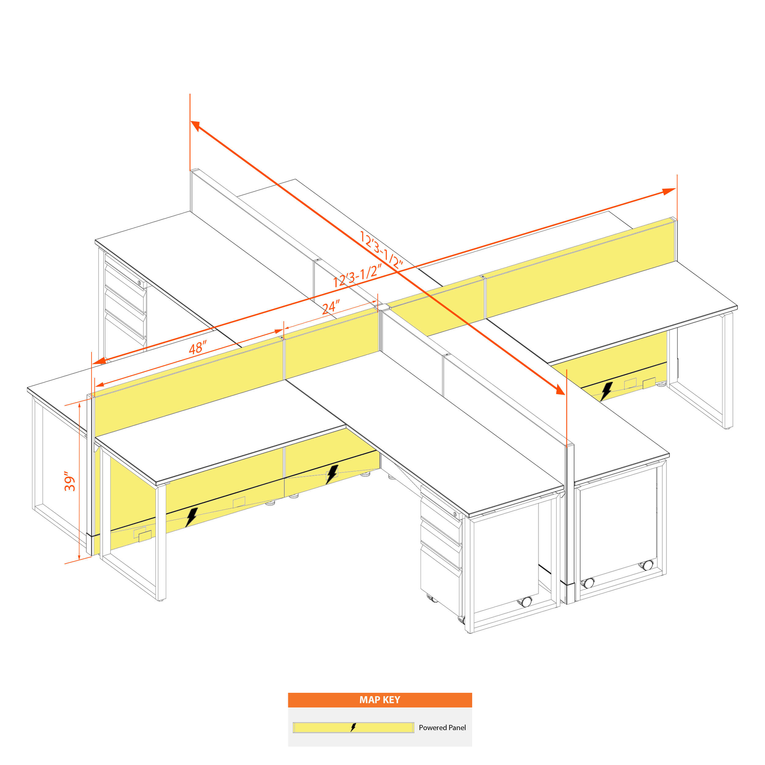 Office benching systems 66 39p x