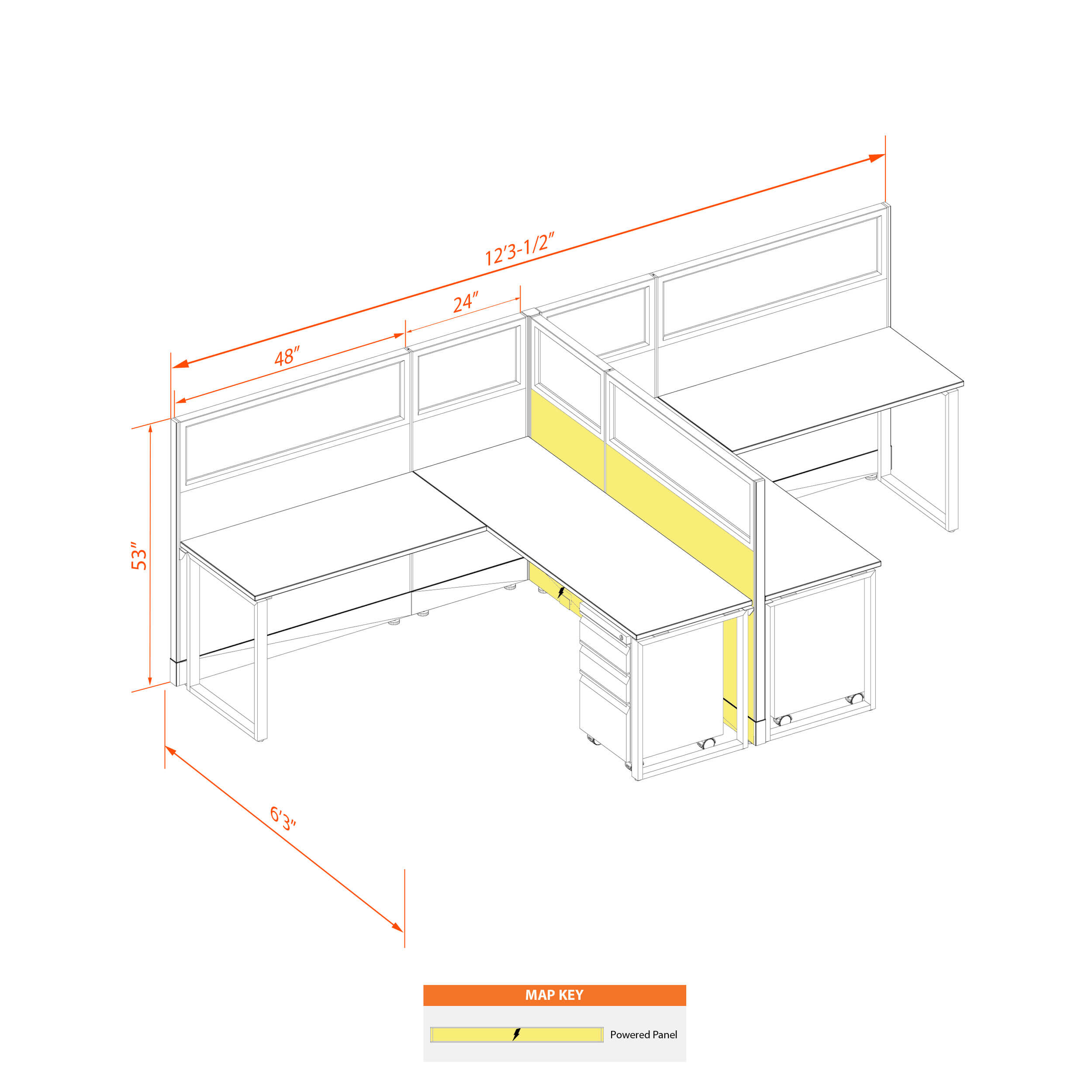 Office benching systems 66 53g tp