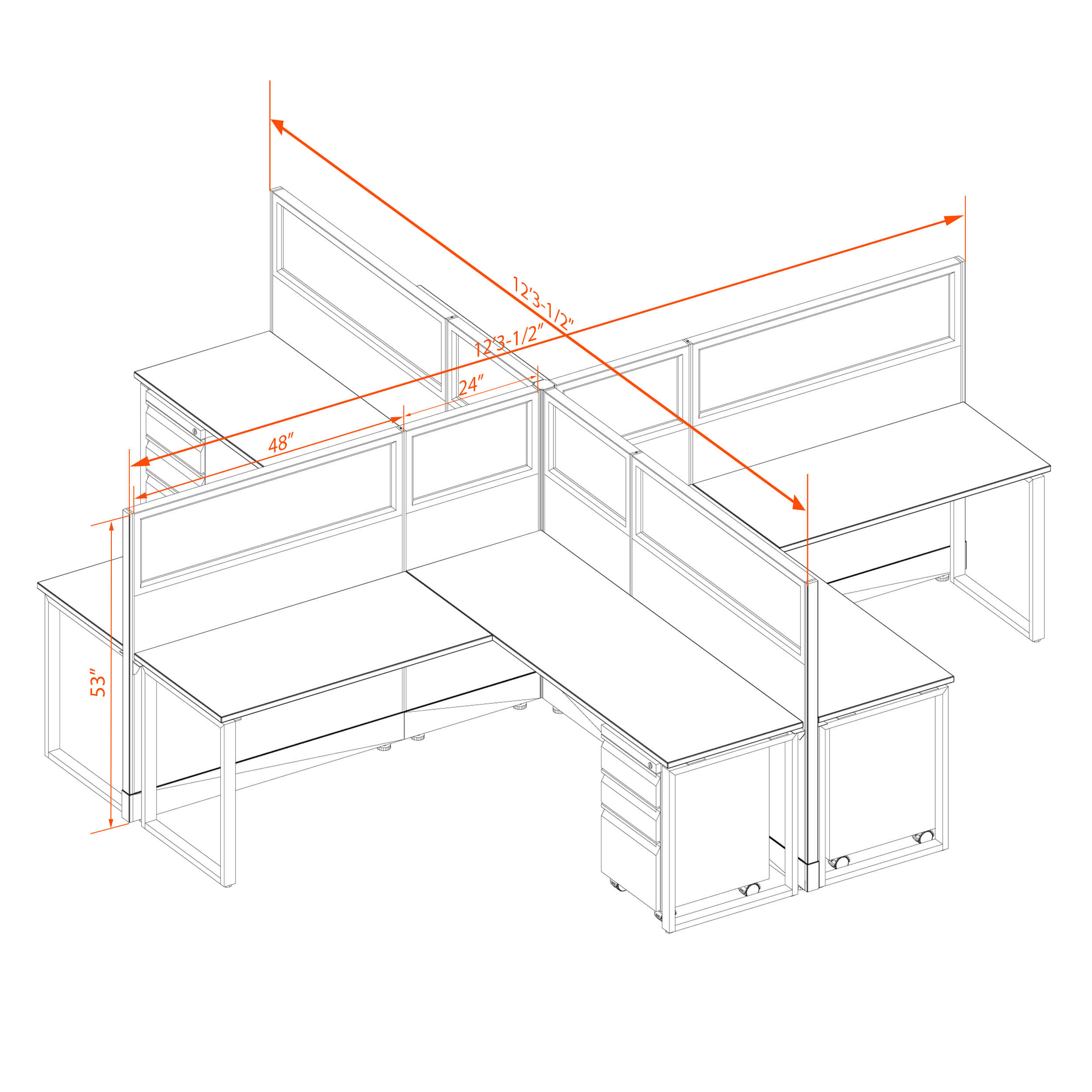 Office benching systems 66 53g x
