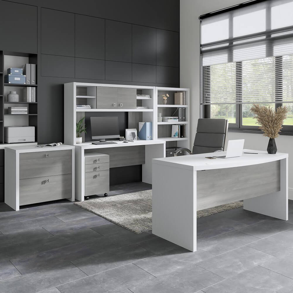 Clarity lateral file cabinet white ambiance