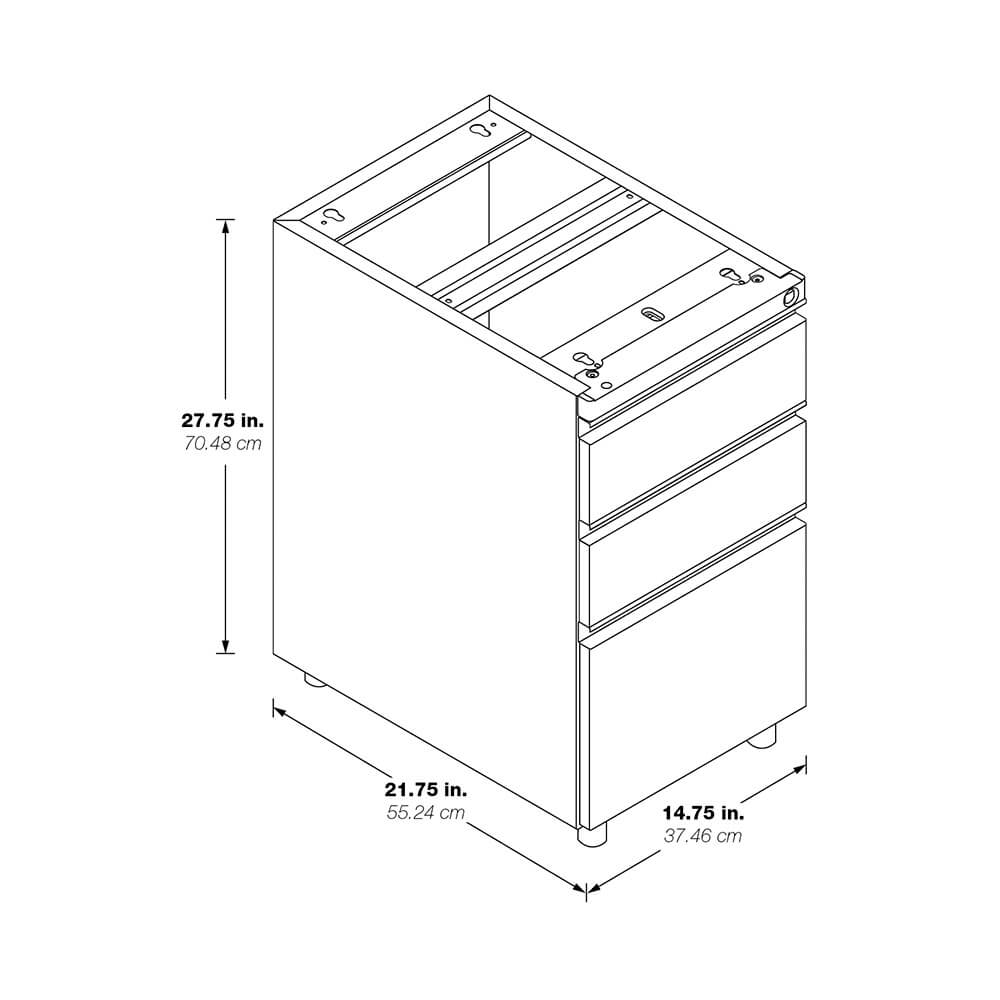 Classify box box file pedestal 22 deep dimensions