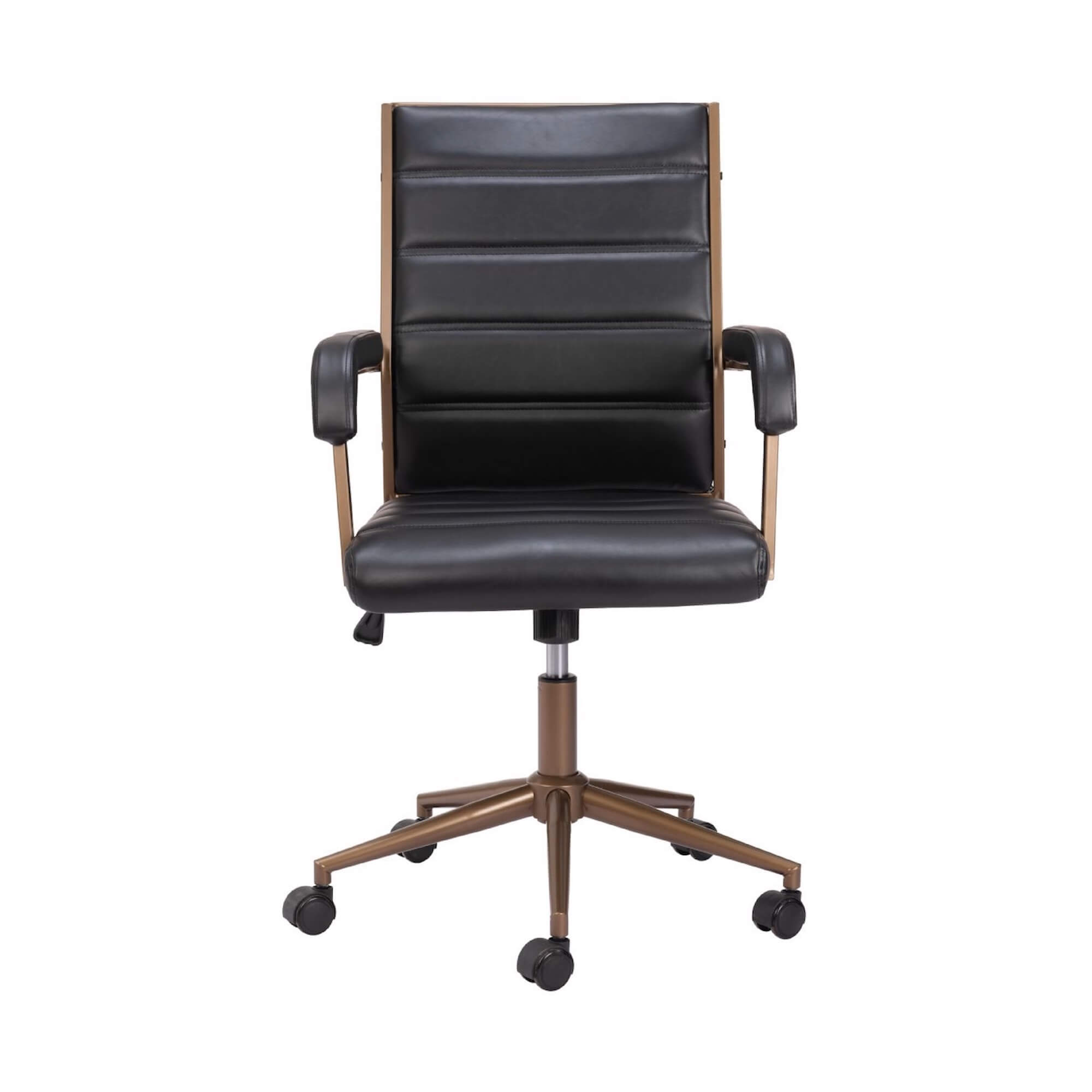 Office furniture chairs office desk chairs vintage executive office chair black front view