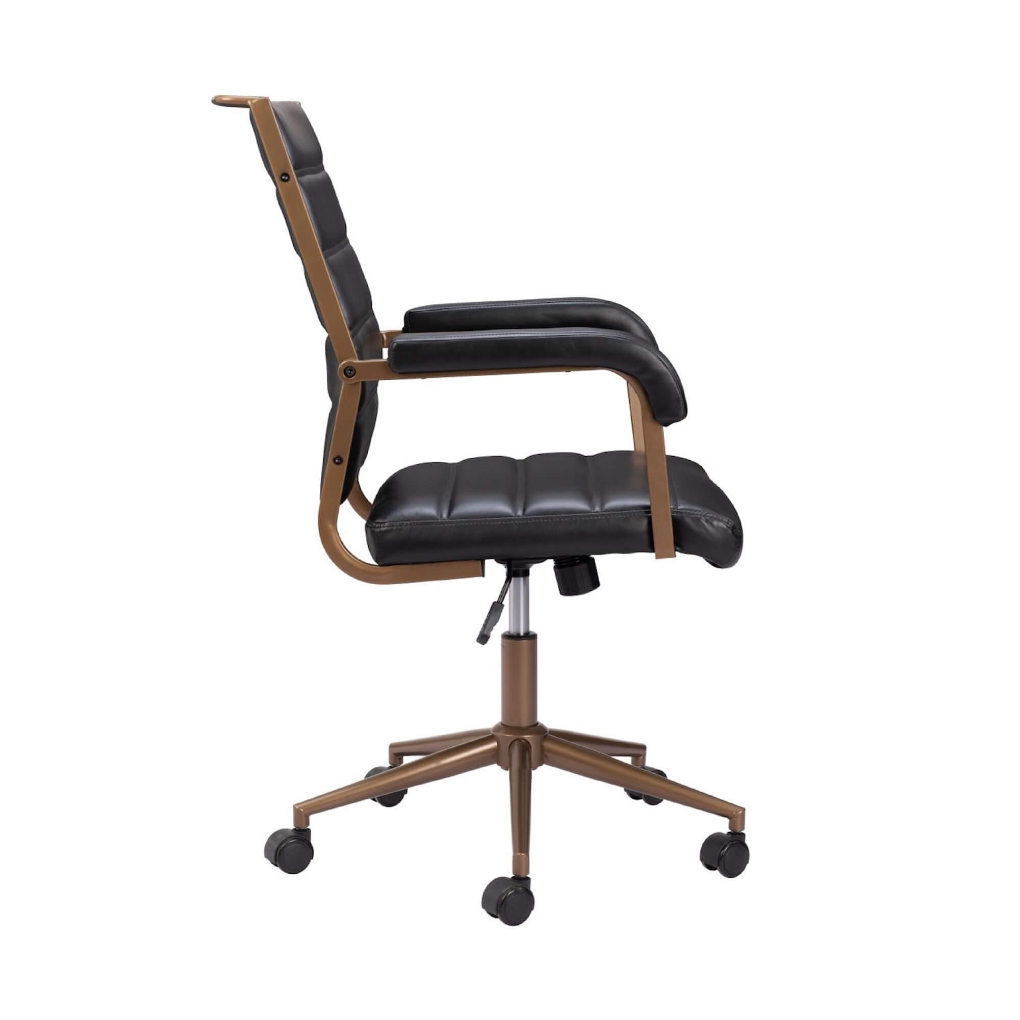 Office furniture chairs office desk chairs vintage executive office chair black side view