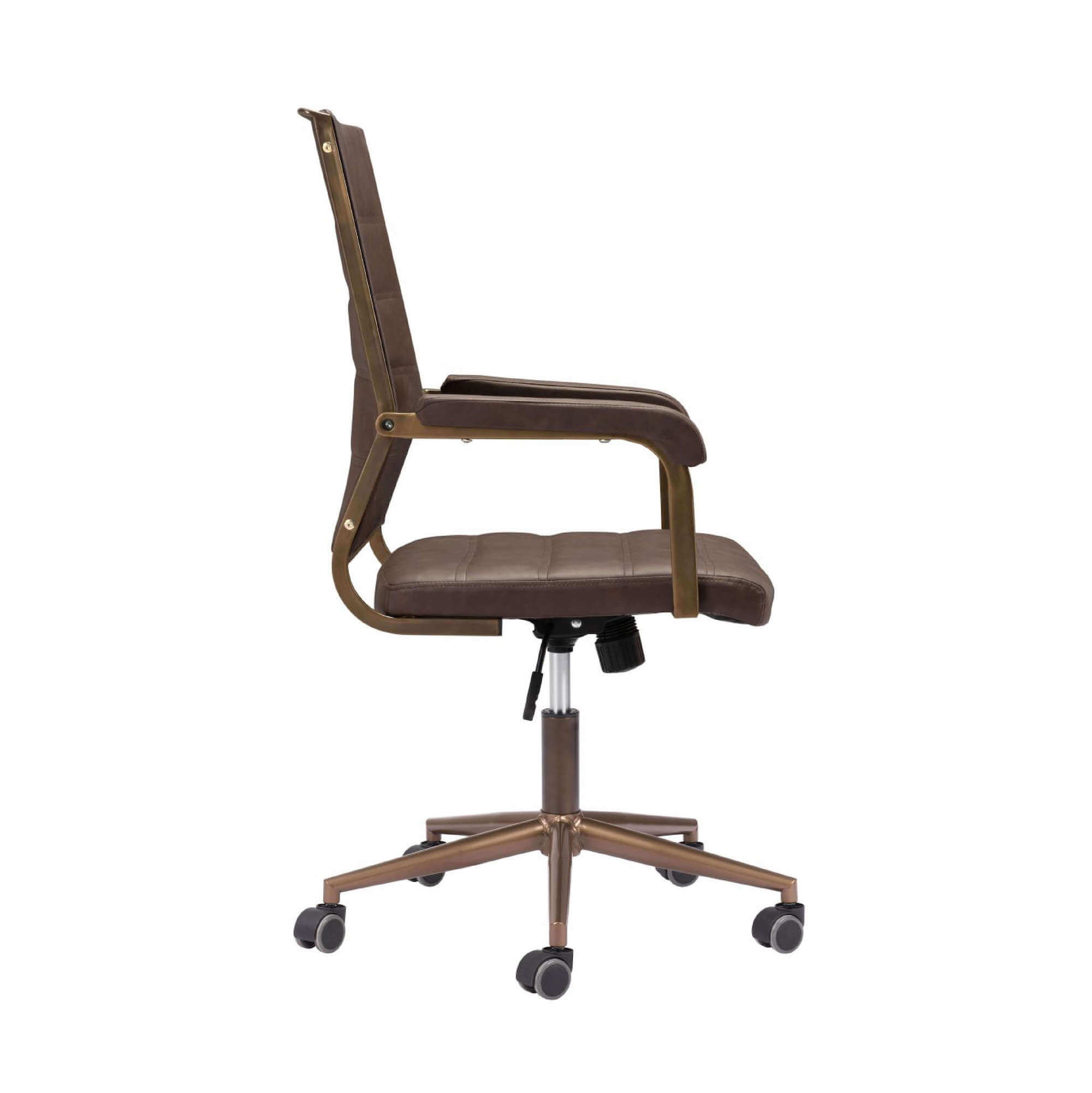 Office furniture chairs office desk chairs vintage executive office chair espresso side view