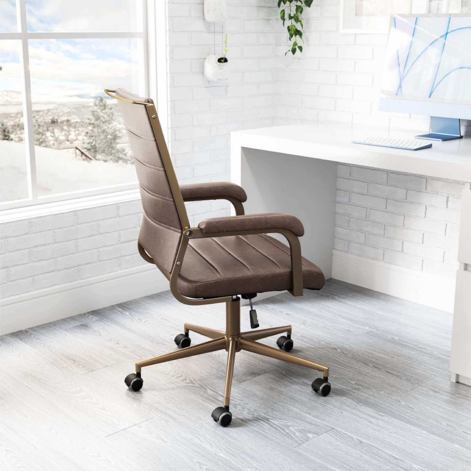 Office furniture chairs office desk chairs vintage executive office chair espresso space view 2