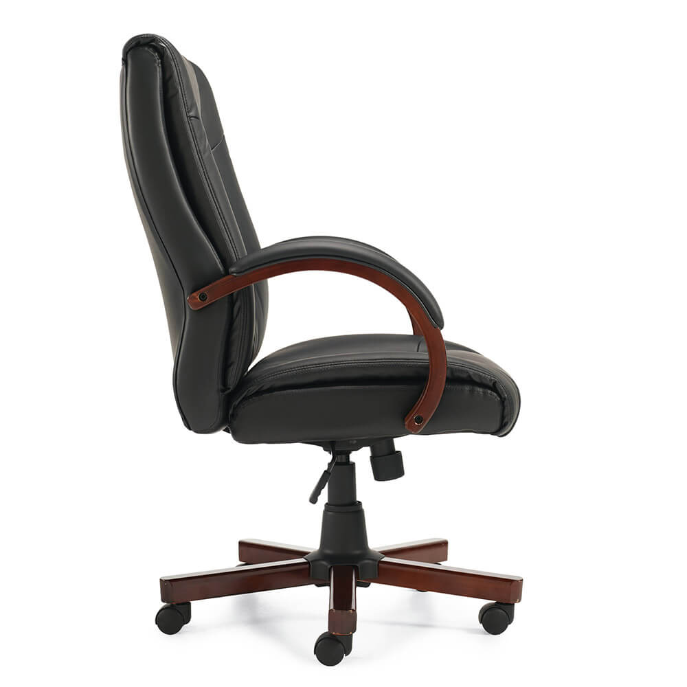 Argos leather executive chair side