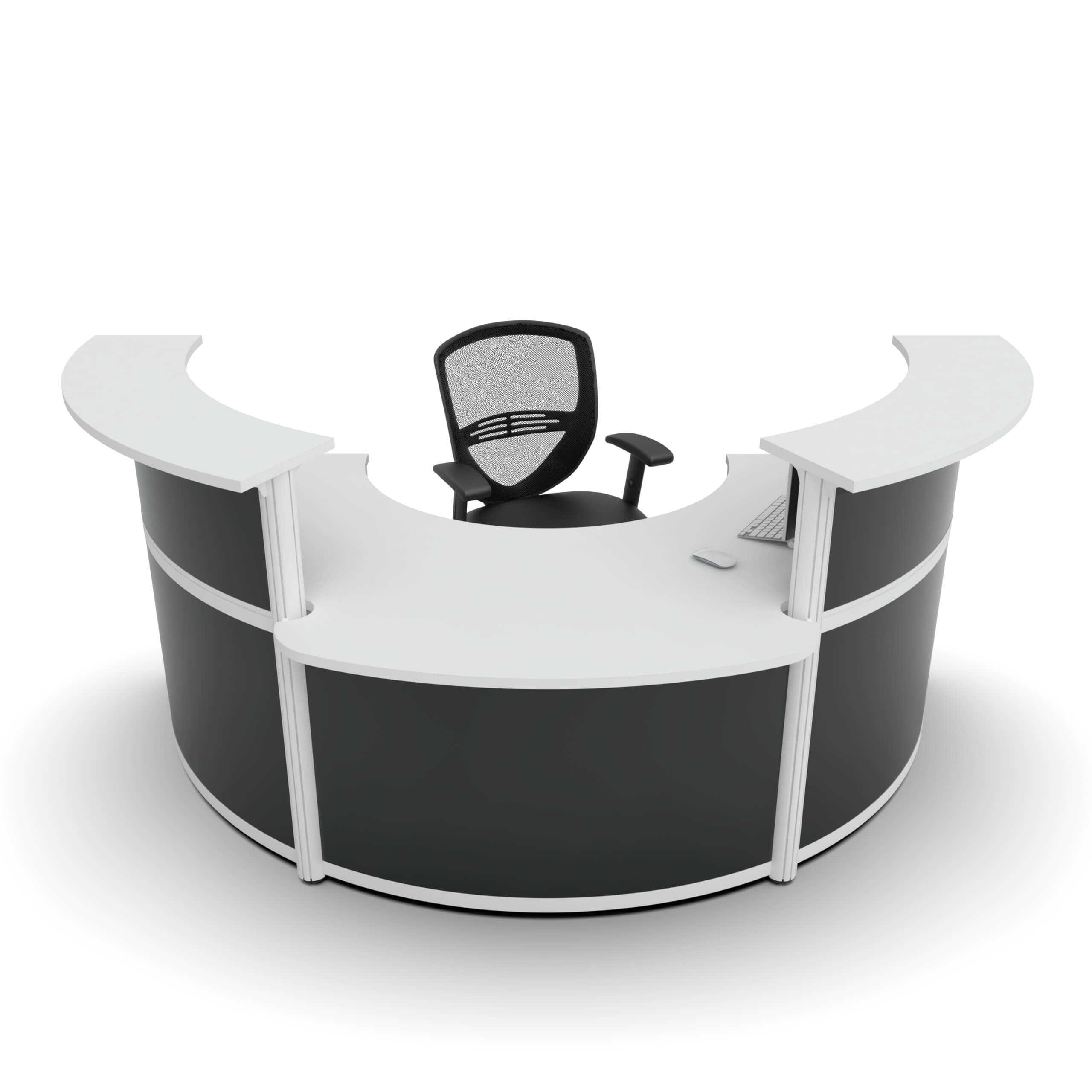 ADA Compliant Reception Desks Curved Round ADA Reception Desk