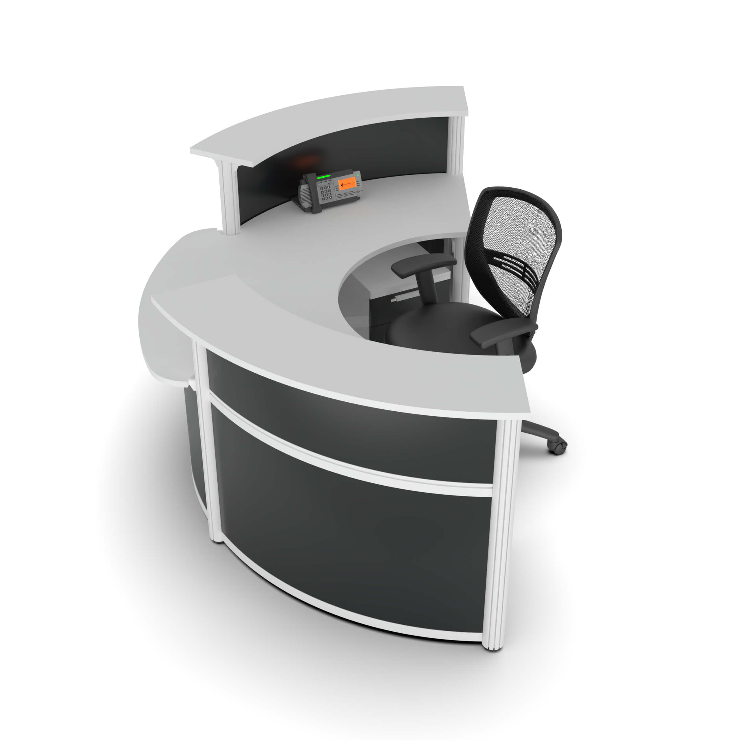 ADA Compliant Reception Desks Curved Round ADA Reception Desk