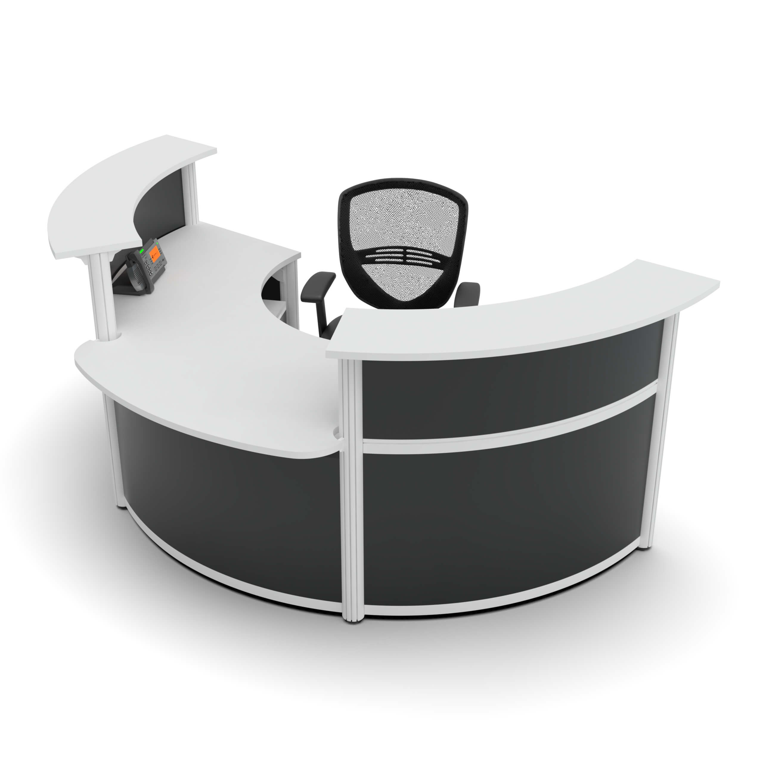 ADA Compliant Reception Desks Curved Round ADA Reception Desk