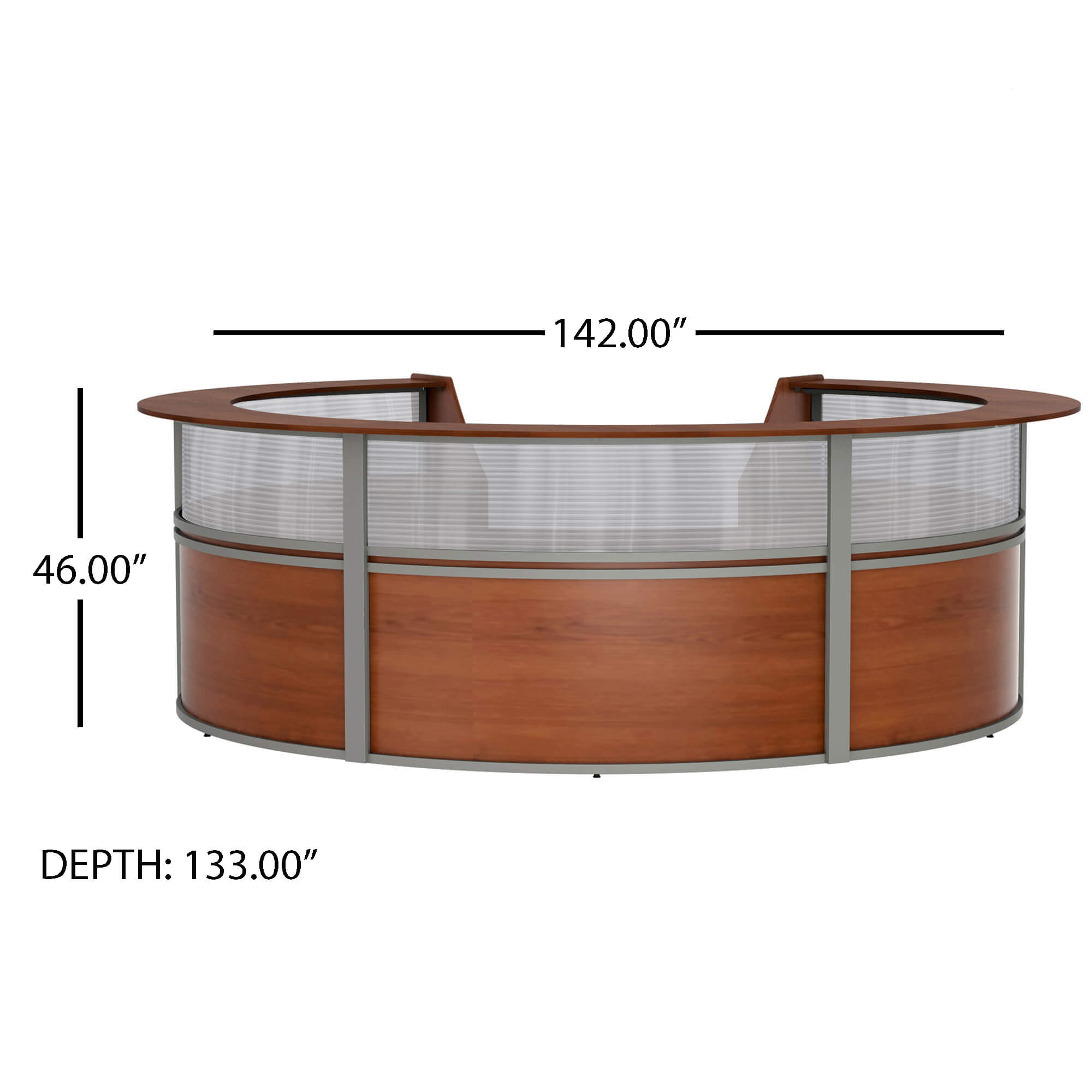 Li1 circle reception desk dimensions 1 2