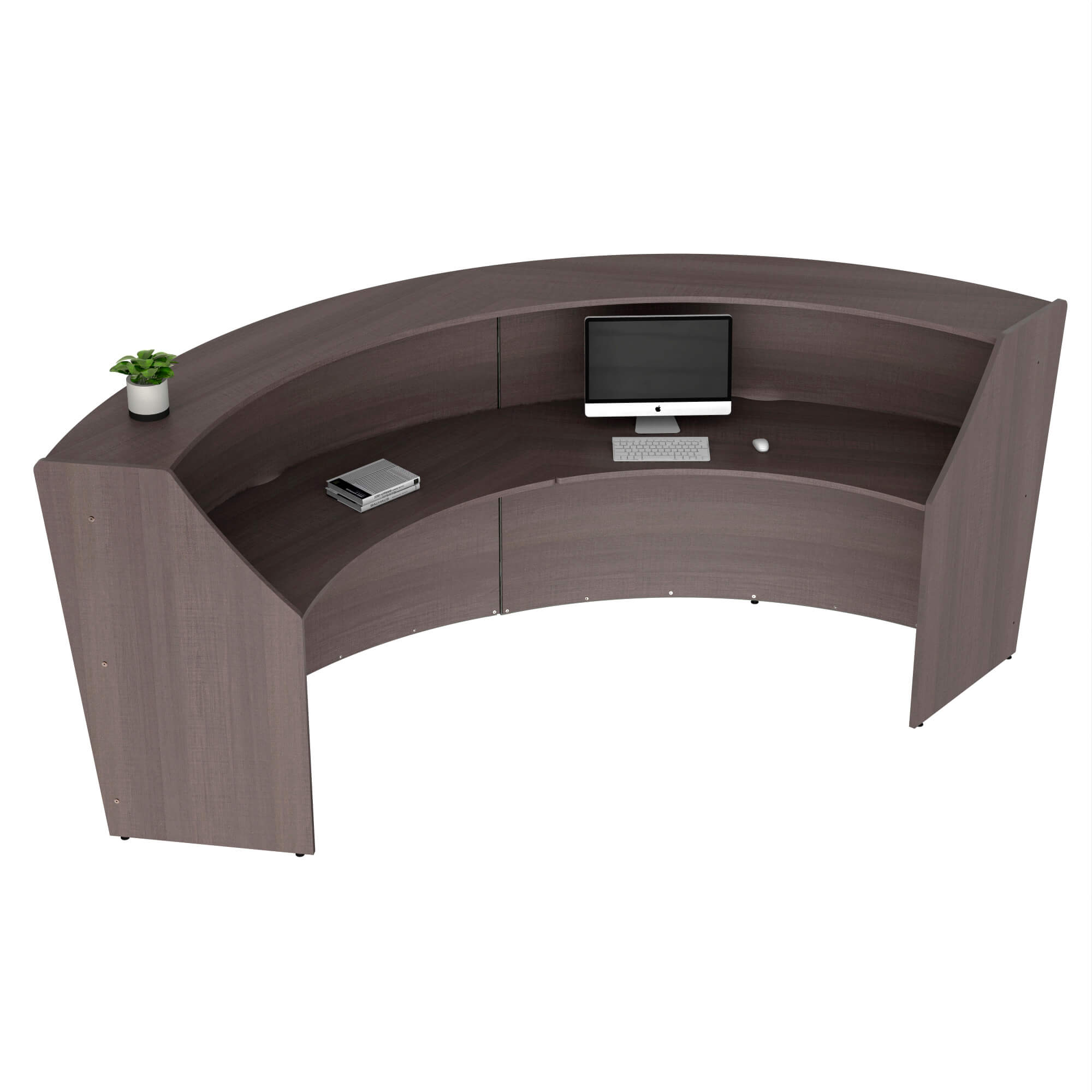 Li1 elegant modern reception desk inside view
