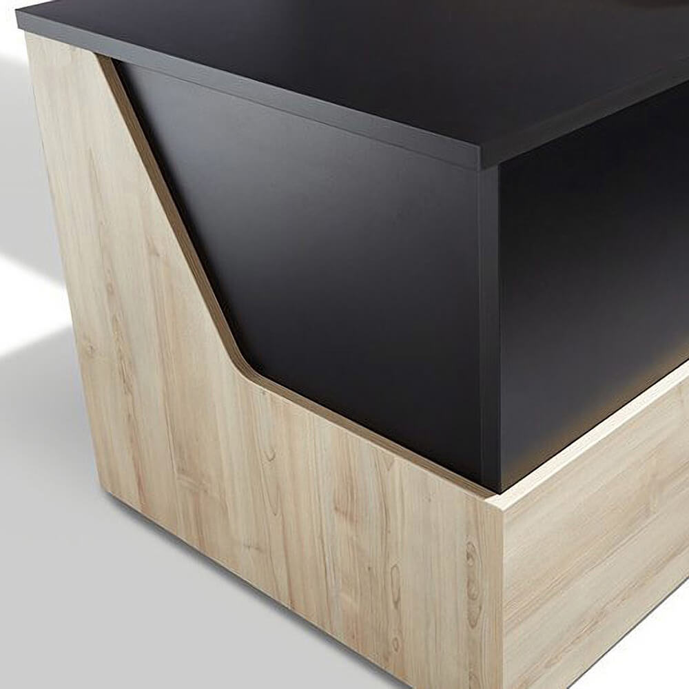 Solide reception desk l shape detail