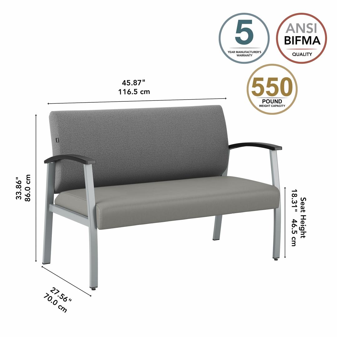 Griseo office furniture loveseat texture measures