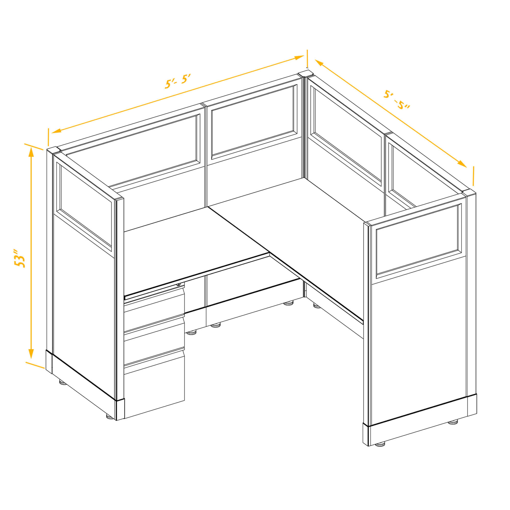 Office workstations CUB 1 53 55 G A PSO