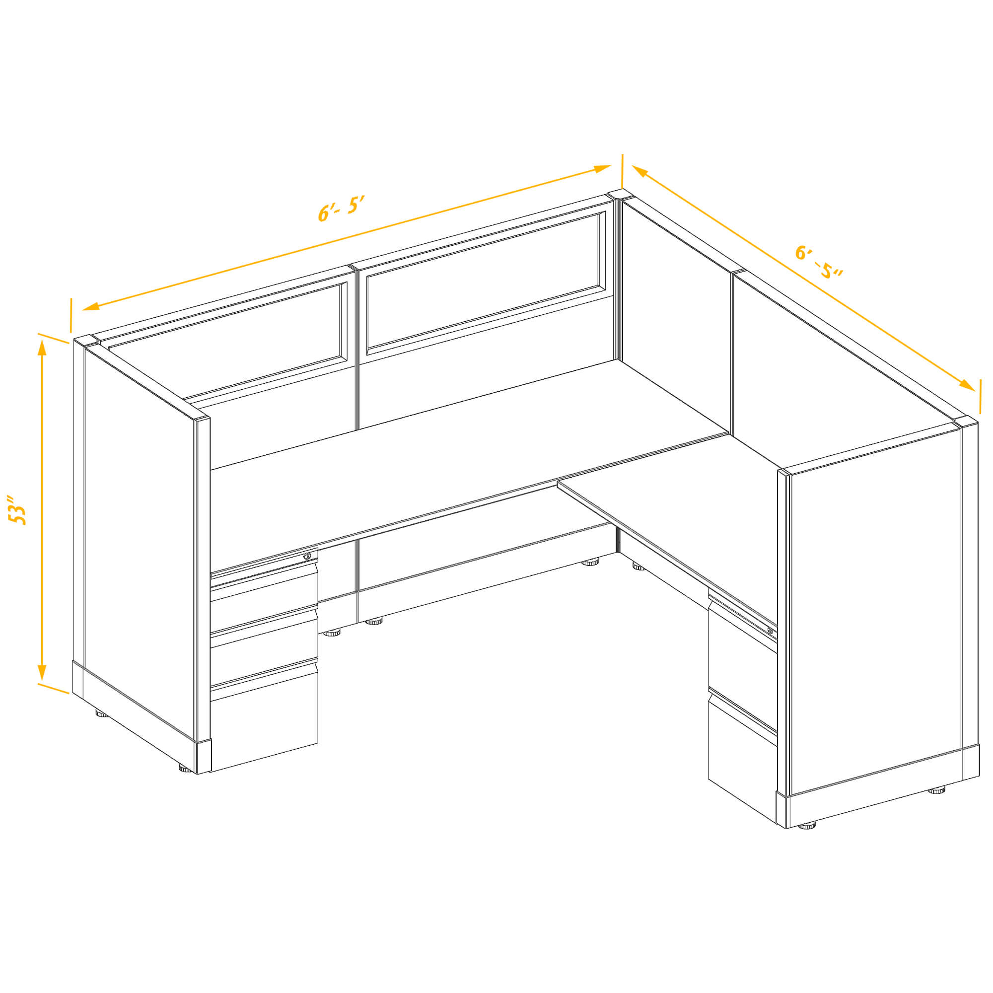 Office workstations CUB 1 53 66 G PSO