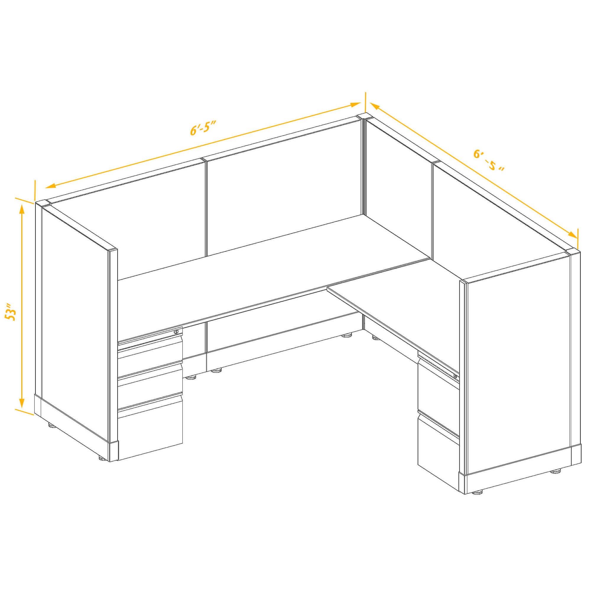 Office workstations CUB 1 53 66 PSO