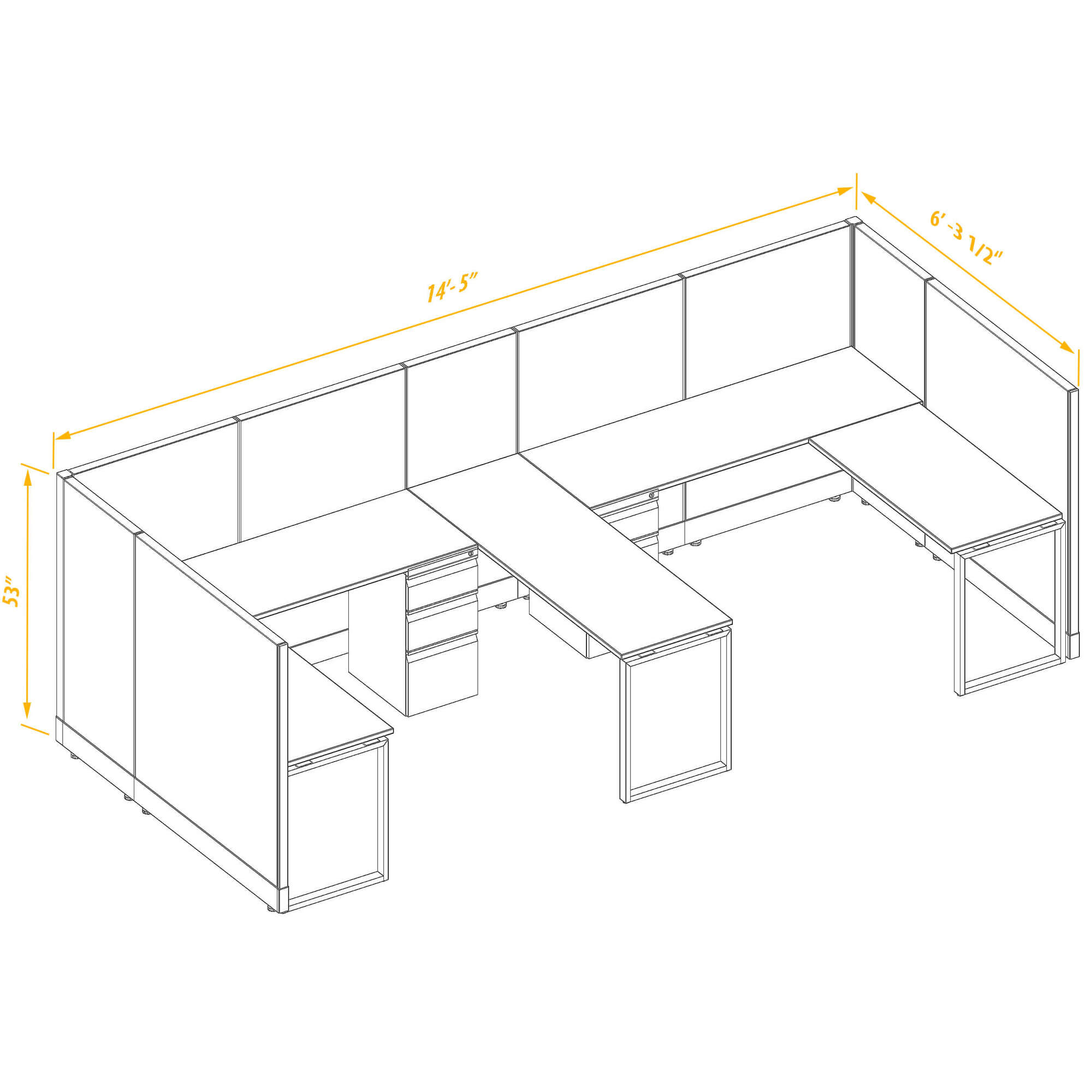 Office workstations CUB 2 53 66 BP PSO