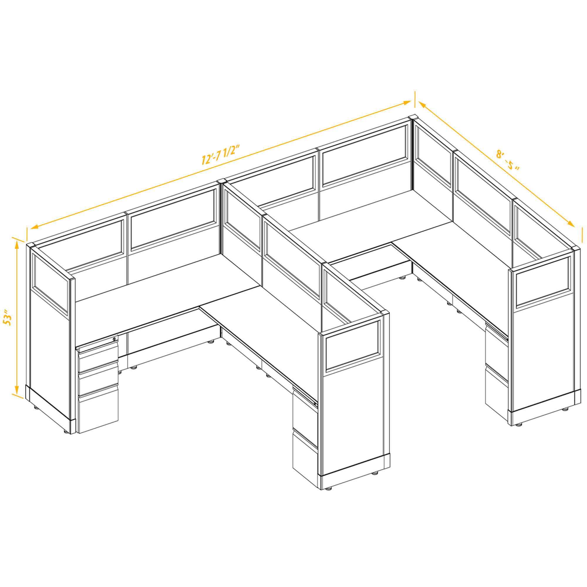 Office workstations CUB 2 53 68 G A PSO