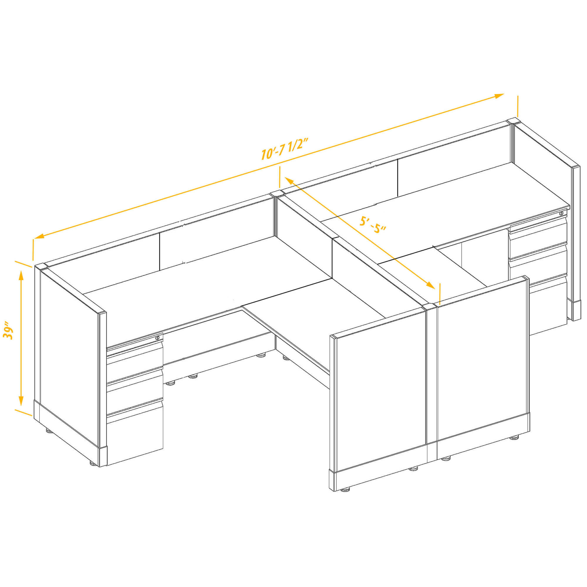 Office workstations CUB 2a 39 55 PSO