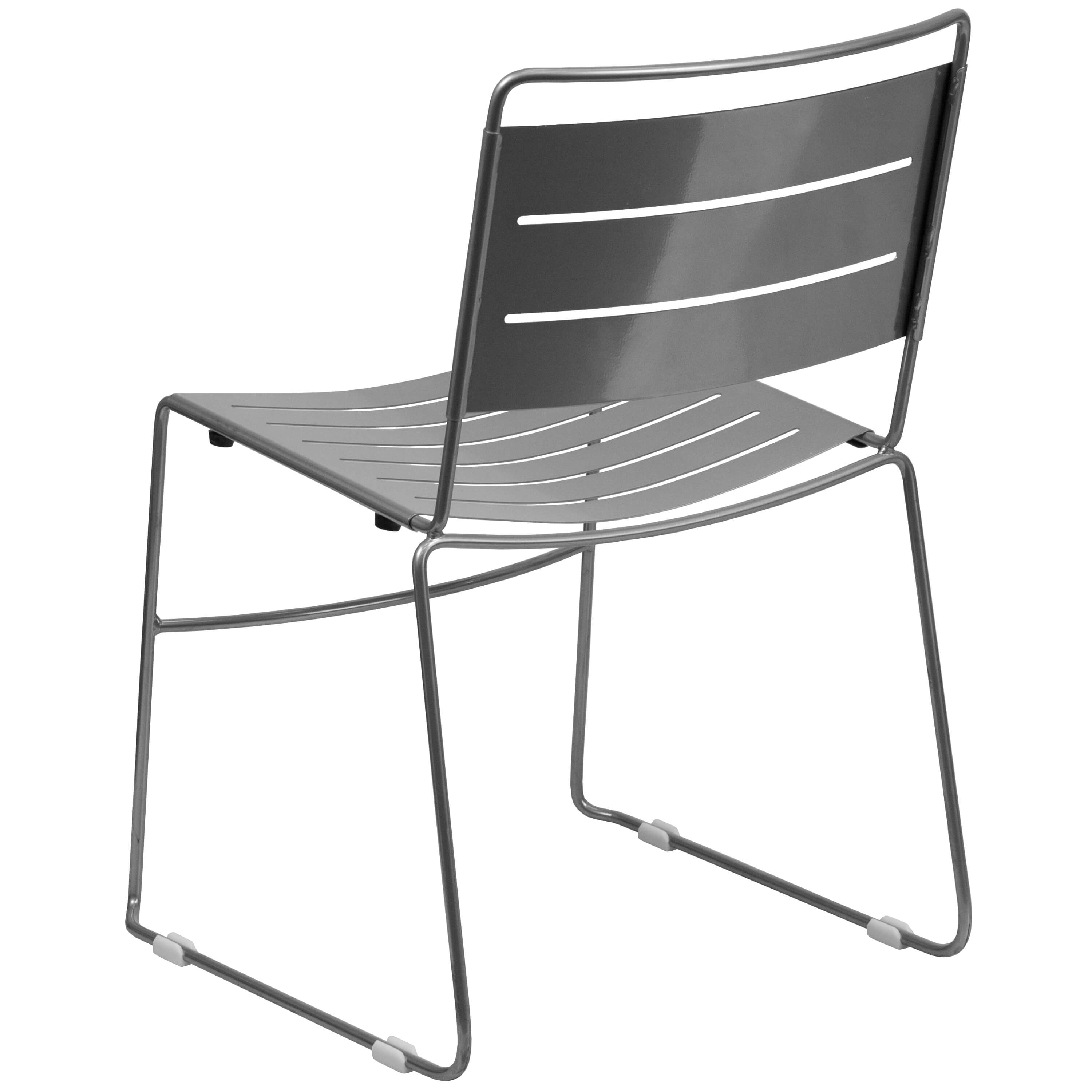 Outdoor cafe chair back view