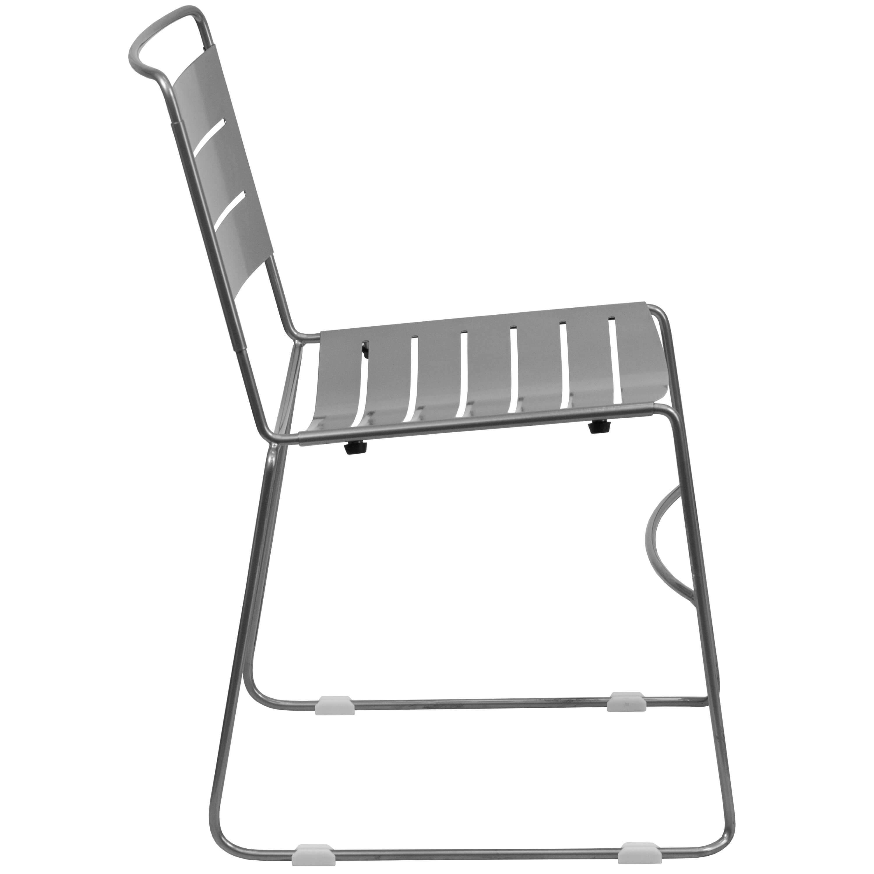 Outdoor cafe chair side view