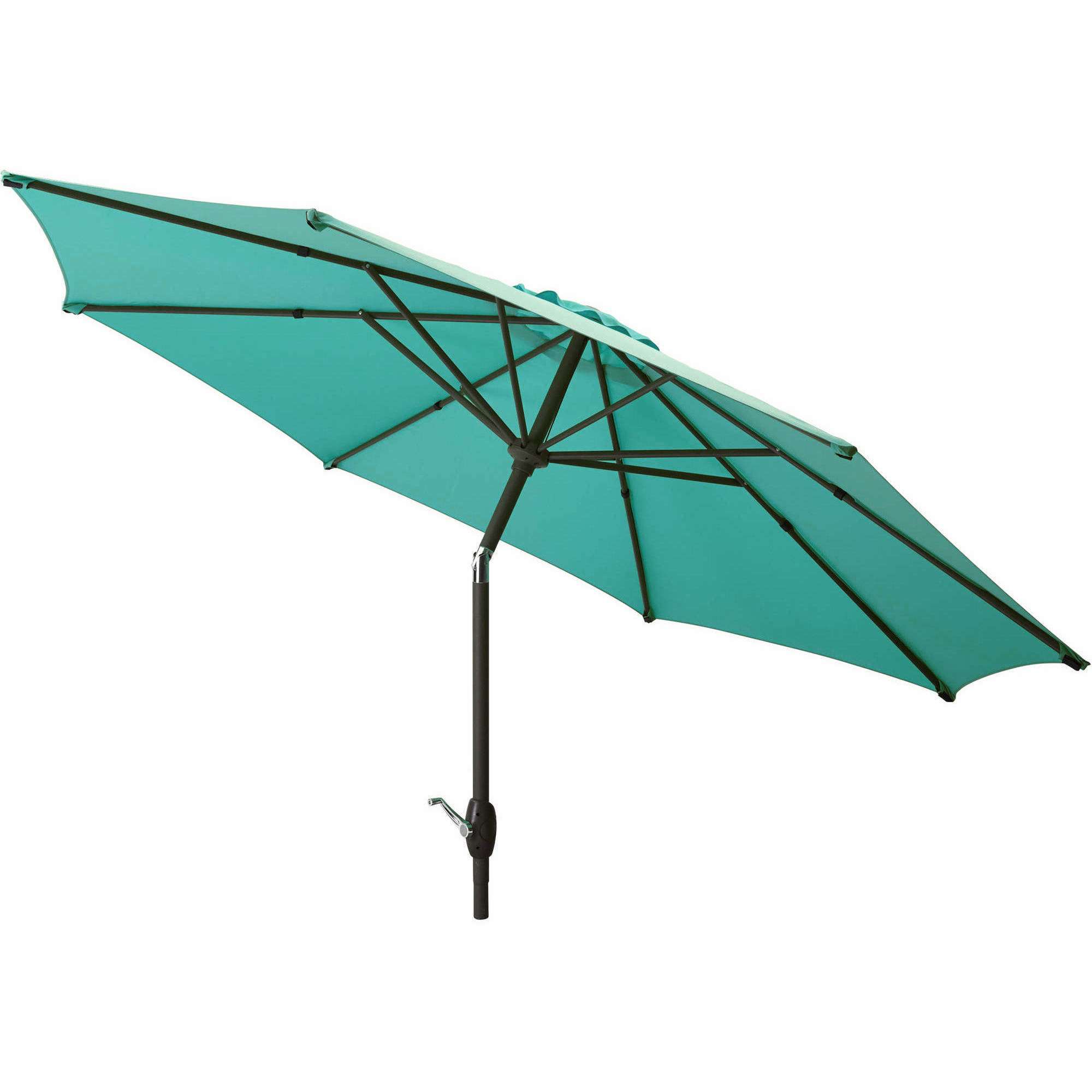 Outdoor market umbrella open view