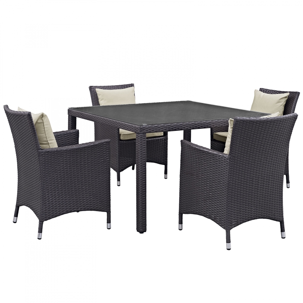 Outdoor table and chairs CUB EEI 2191 EXP BEI SET MOD