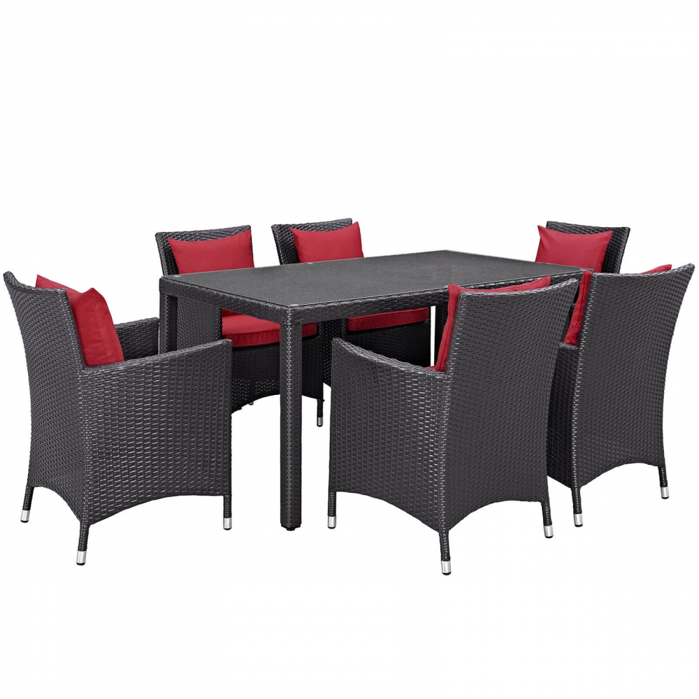 Outdoor table and chairs CUB EEI 2241 EXP RED SET MOD