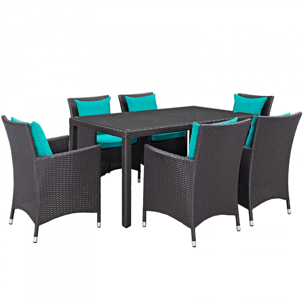 Outdoor table and chairs CUB EEI 2241 EXP TRQ SET MOD