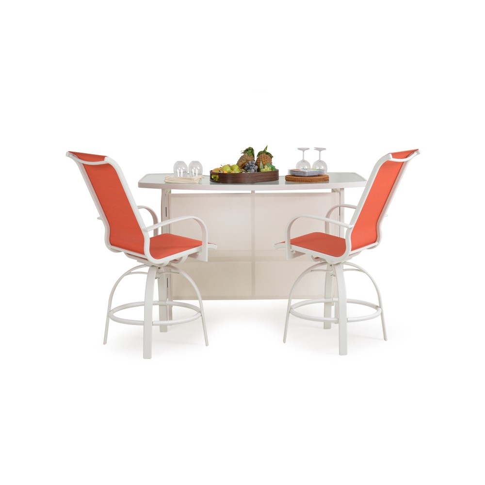 Naoma 3 Piece Bar Height Patio Set Patio Table And Chairs Bar Height Set