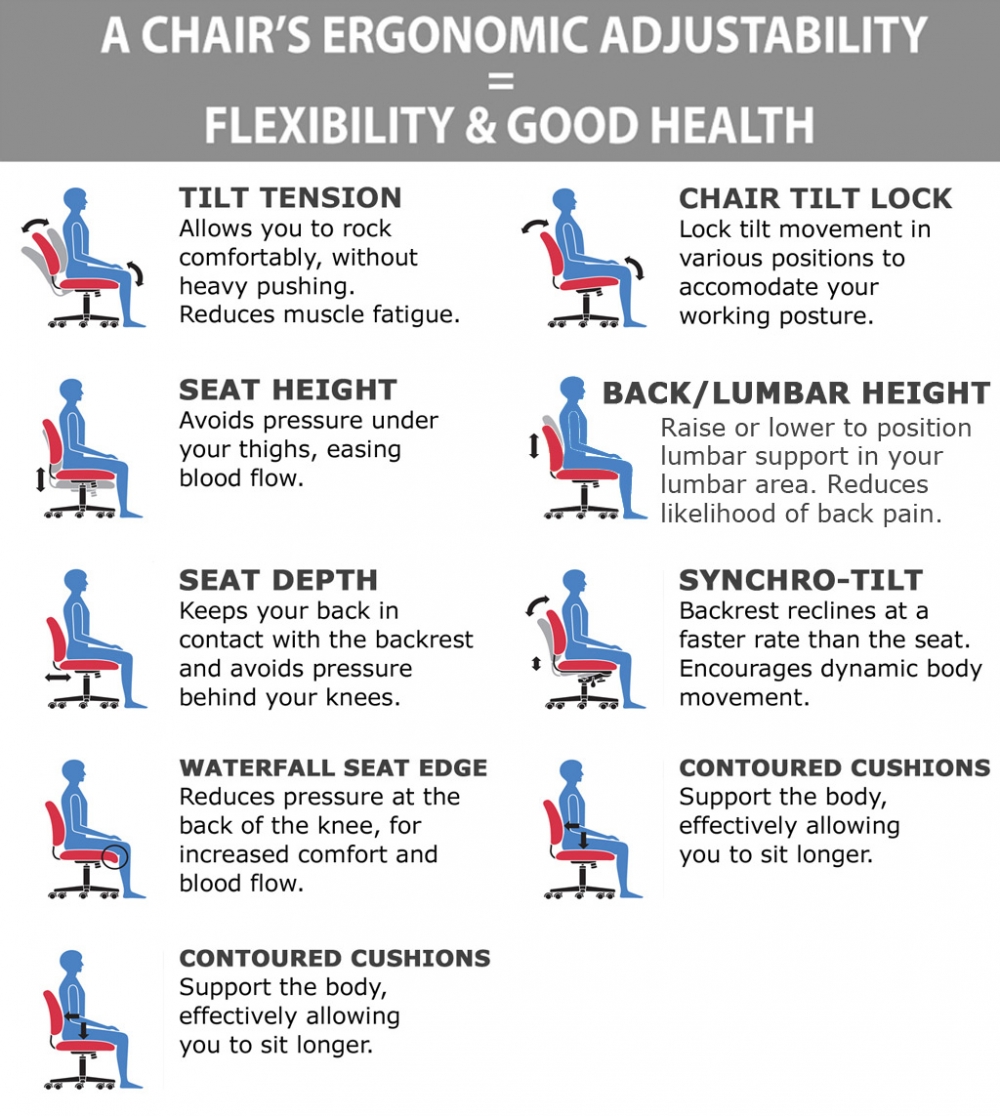 Plus size desk chair ergonomic features