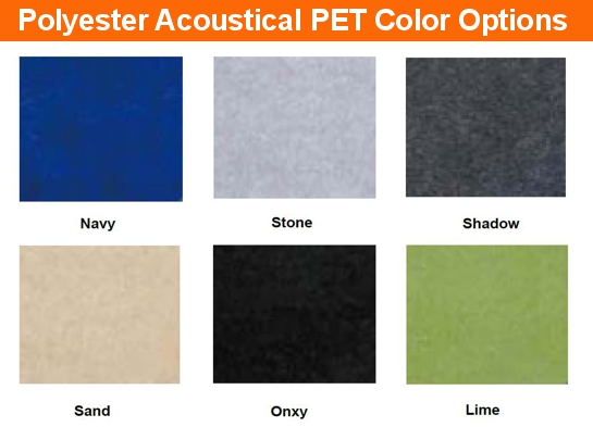 Polyester acoustical PET color options 12H