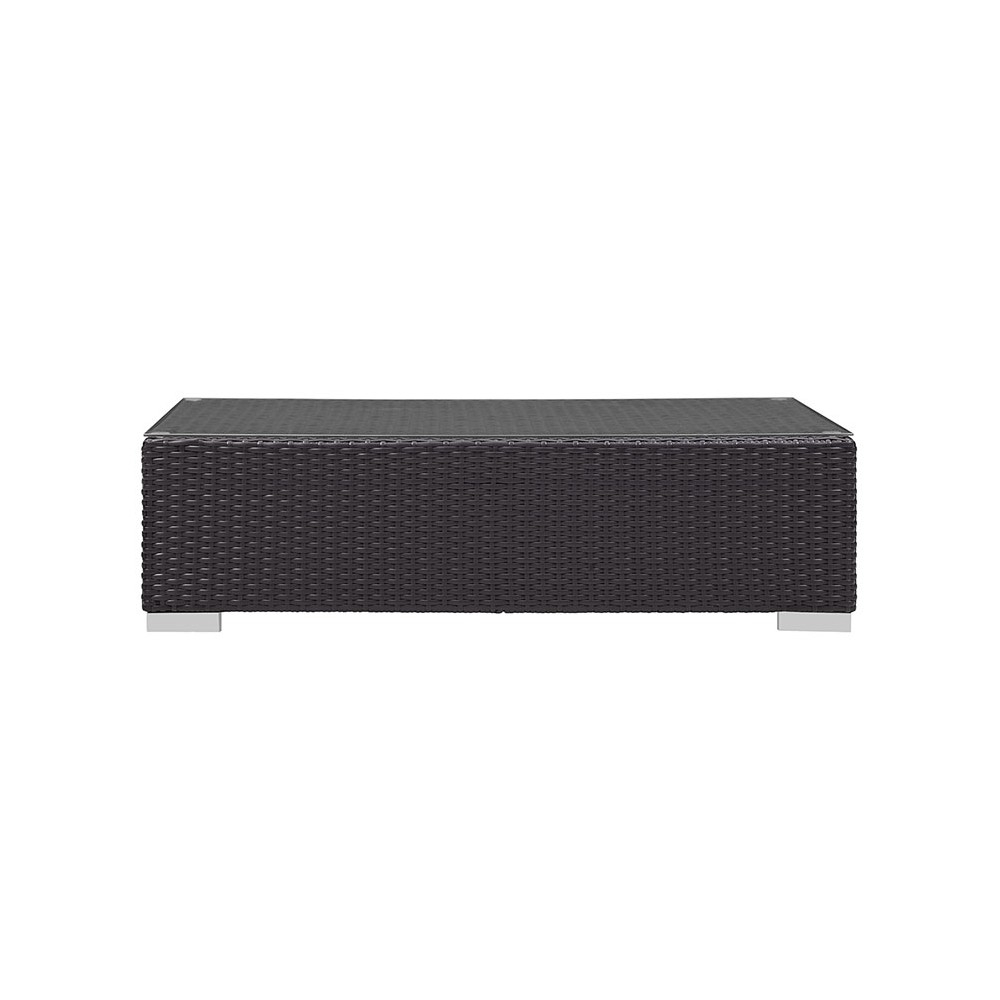 Rattan table side view