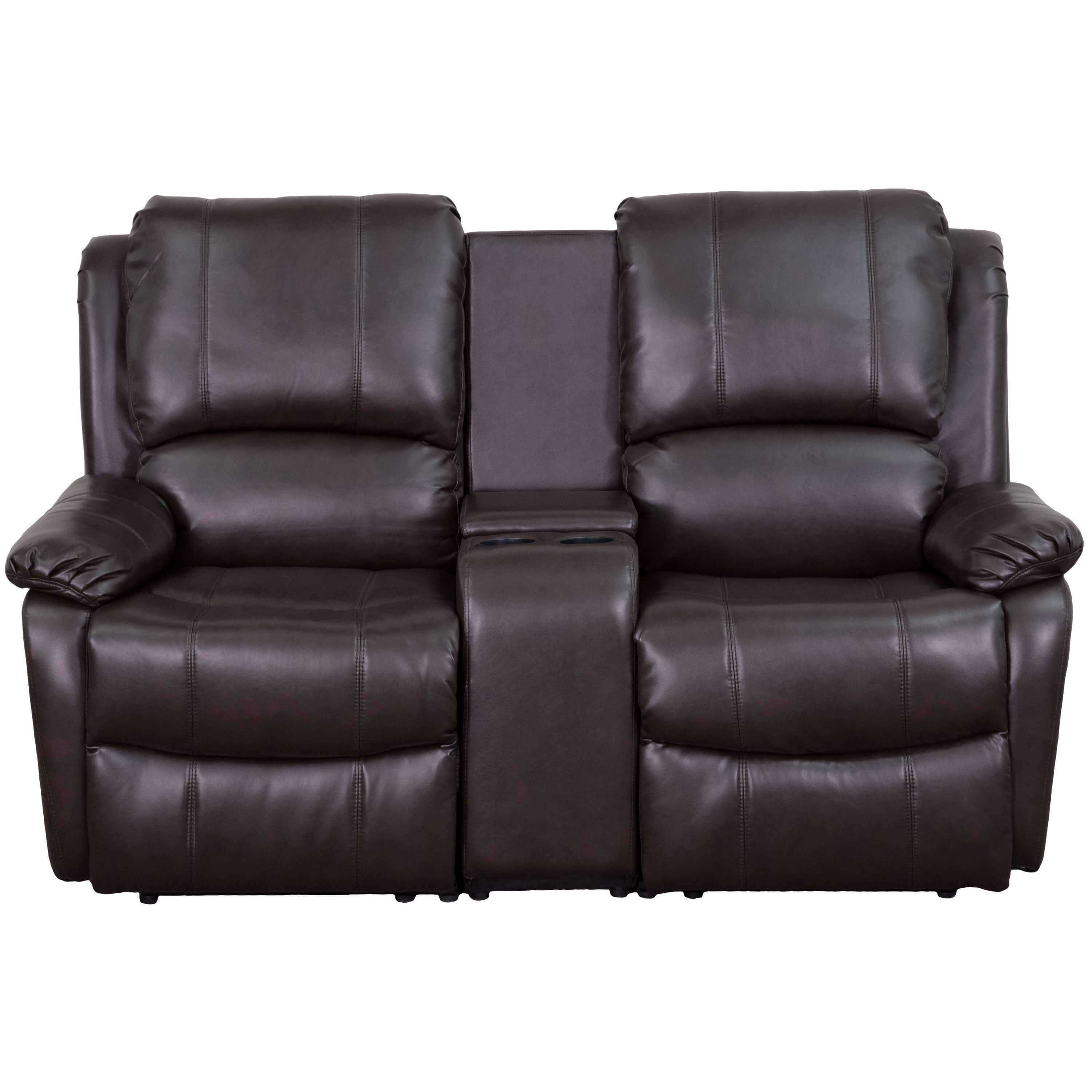 Recliner chair with cup holder front view