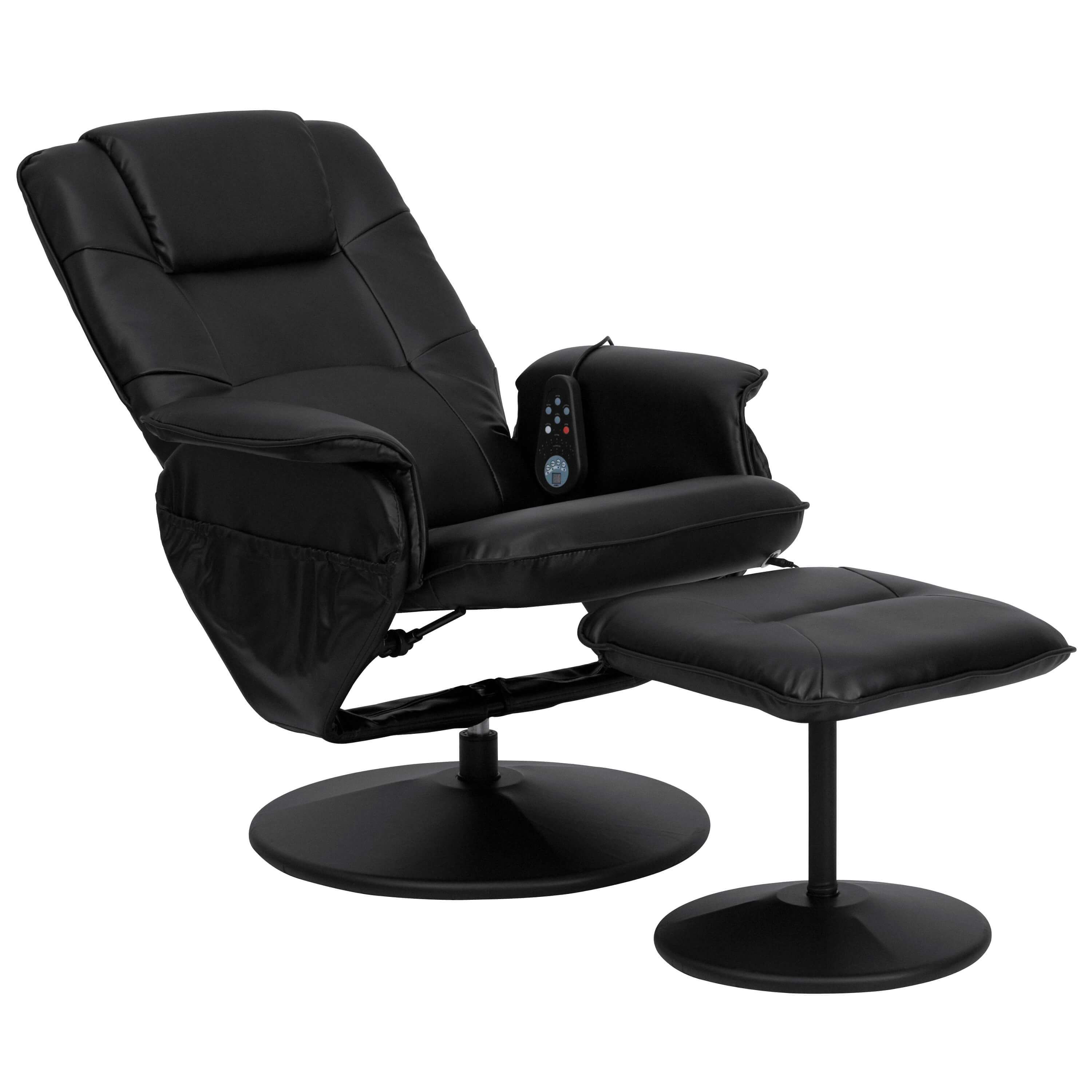 Recliner chair with massage reclined view