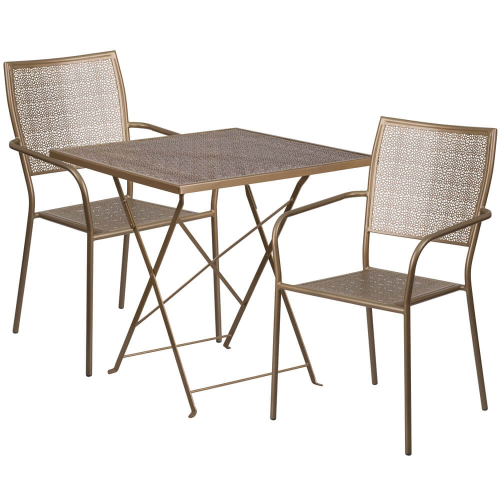 Restaurant tables and chairs 28inch metal bis