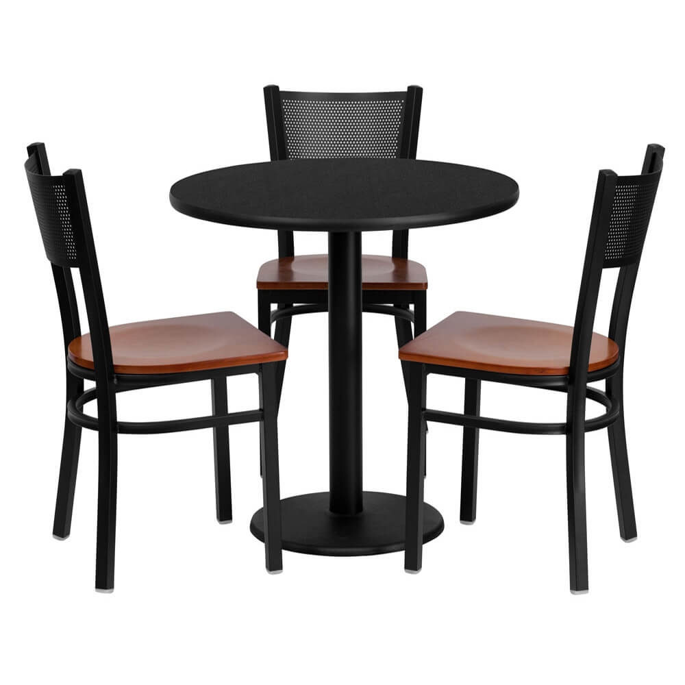 Restaurant tables and chairs 30inch round small bistro set