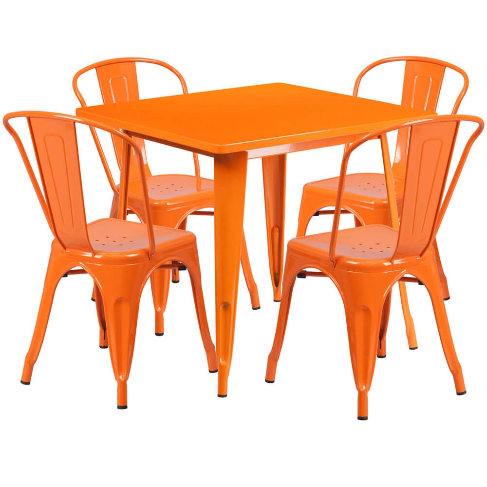 Restaurant tables and chairs 31inch square 4 seater