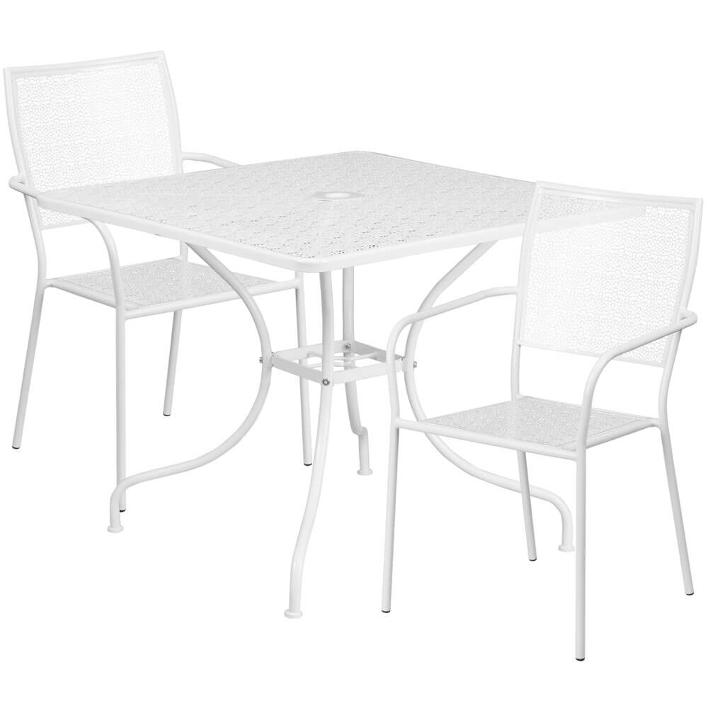 Restaurant tables and chairs 35inch metal outdoor b
