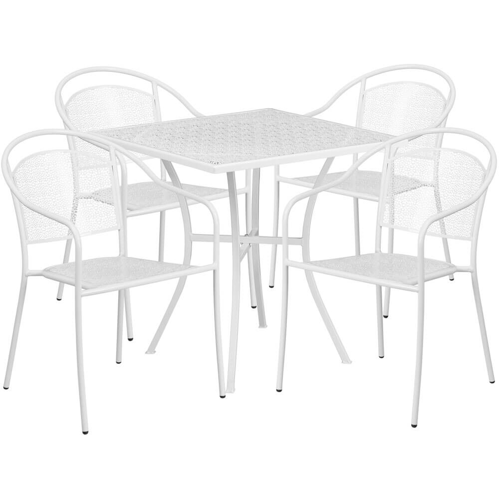 Restautant tables and chairs 28inch bistro patio set with 4 ch