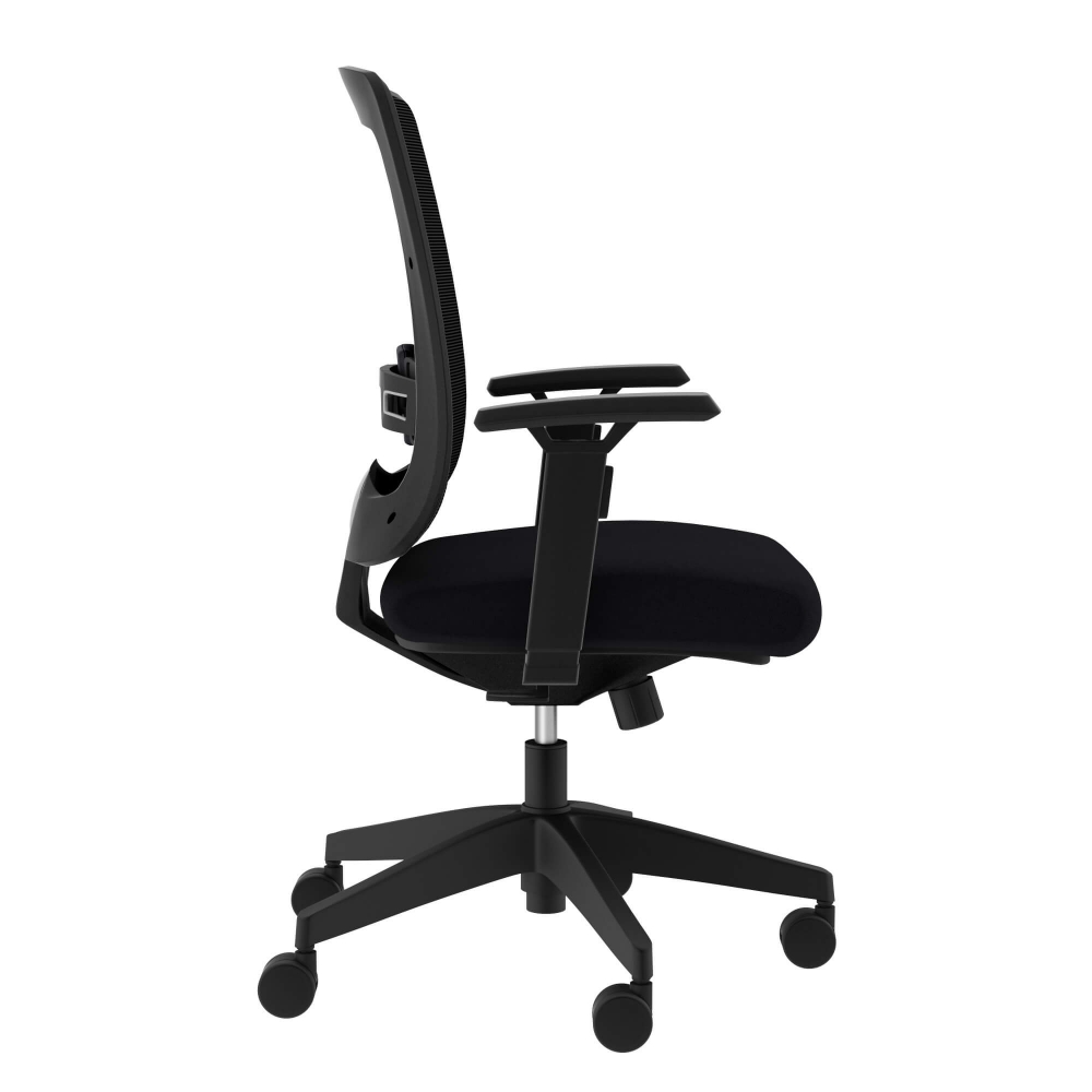Rolling desk chair side view