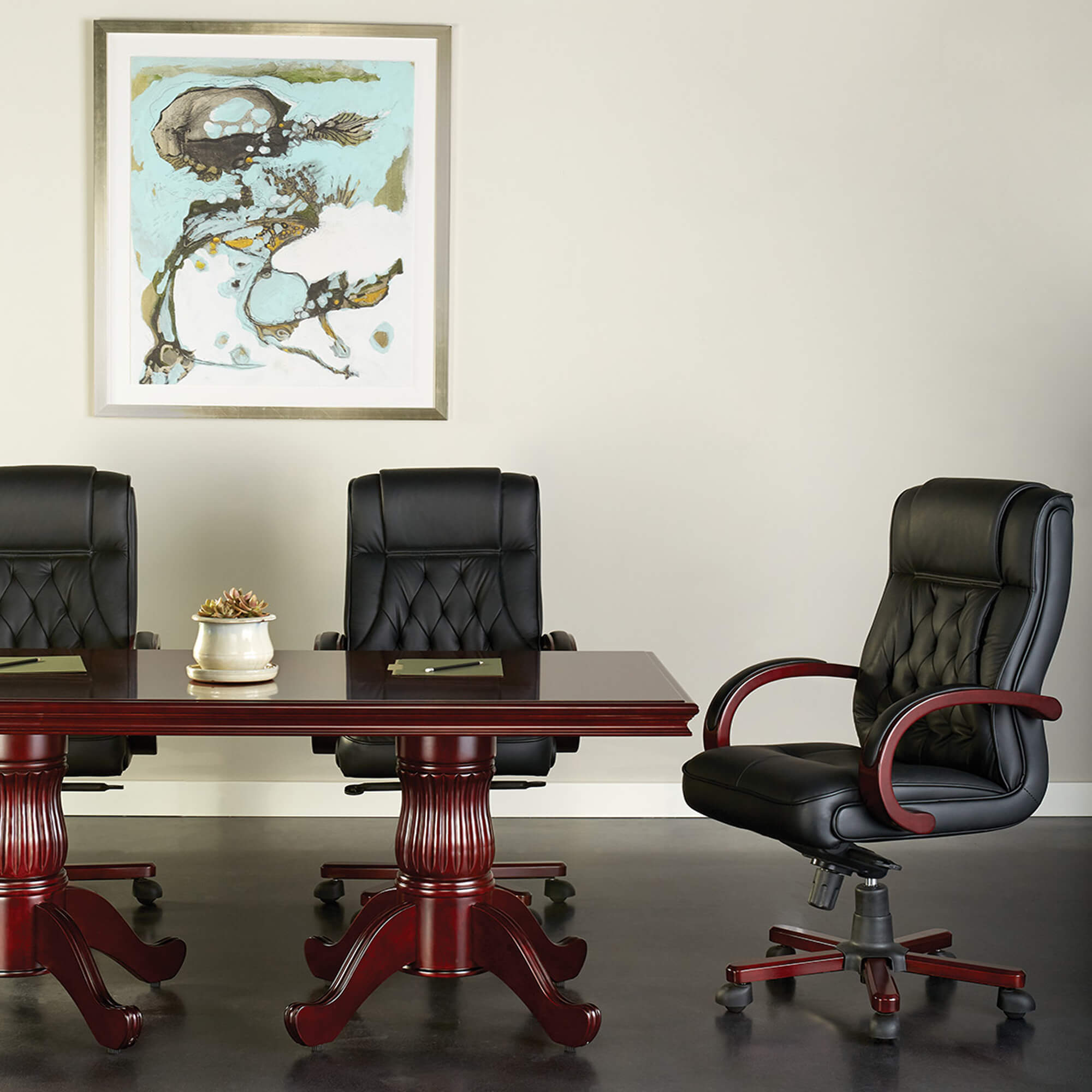 Big and tall conference chair room view