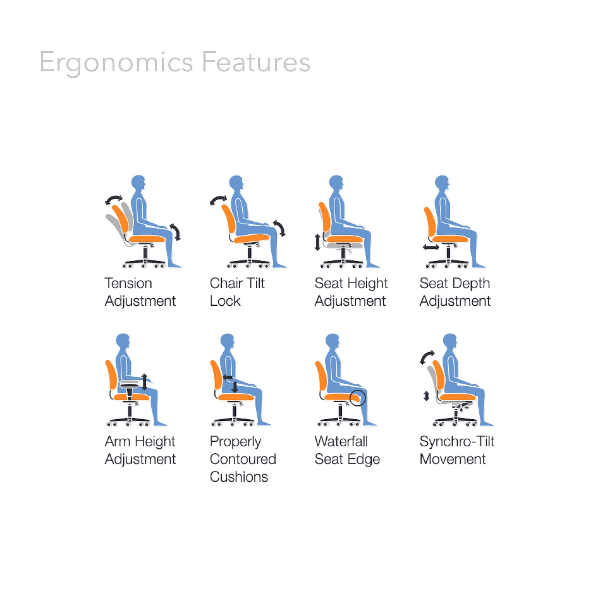 Black mesh oficce chair ergonomics