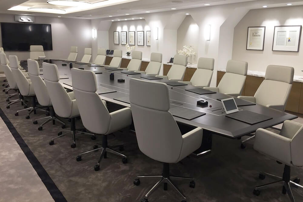 Boat shaped wood table with metal reveals 02