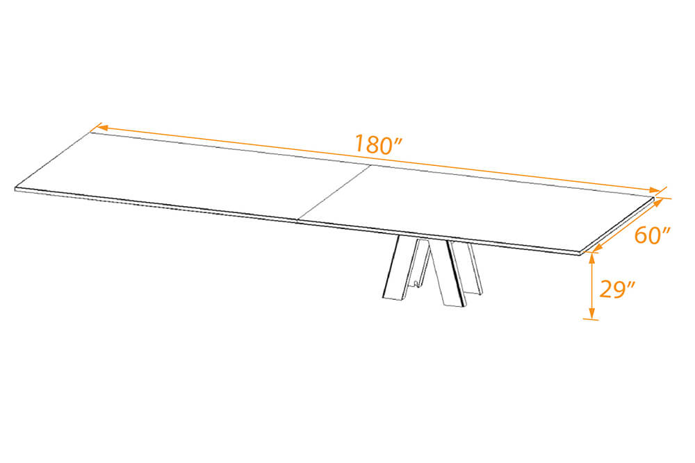 Build conference table 15x5 3d dimensions